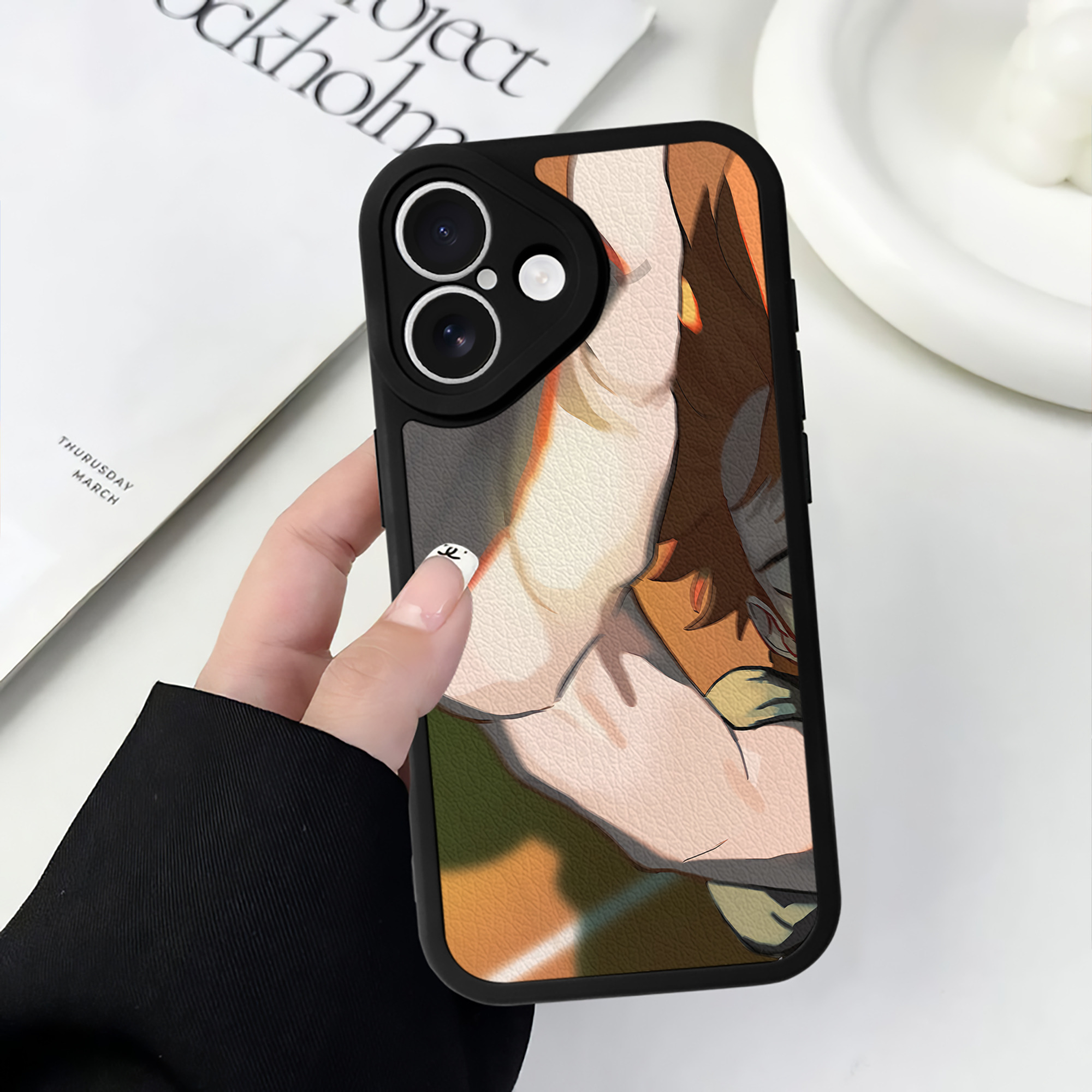 （画像用） ハイキュー!! Haikyu!! 【iPhone 16シリーズ対応】シリコンスマホケース（レザー調） 材質：シリコン